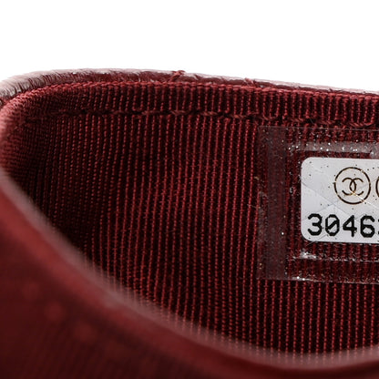Chanel Iridescent Caviar Quilted Flap Card Holder Wallet Burgundy 8 of 9