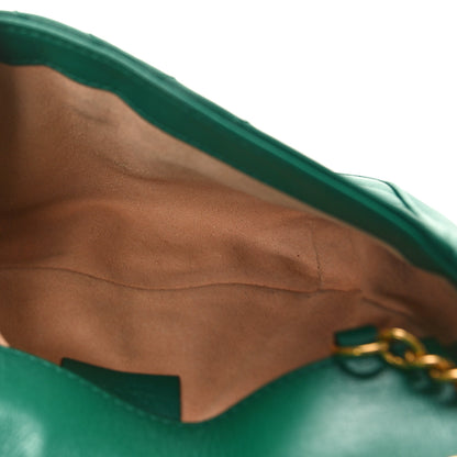 Gucci Calfskin Matelasse Super Mini GG Marmont Shoulder Bag Emerald Green 5 of 10