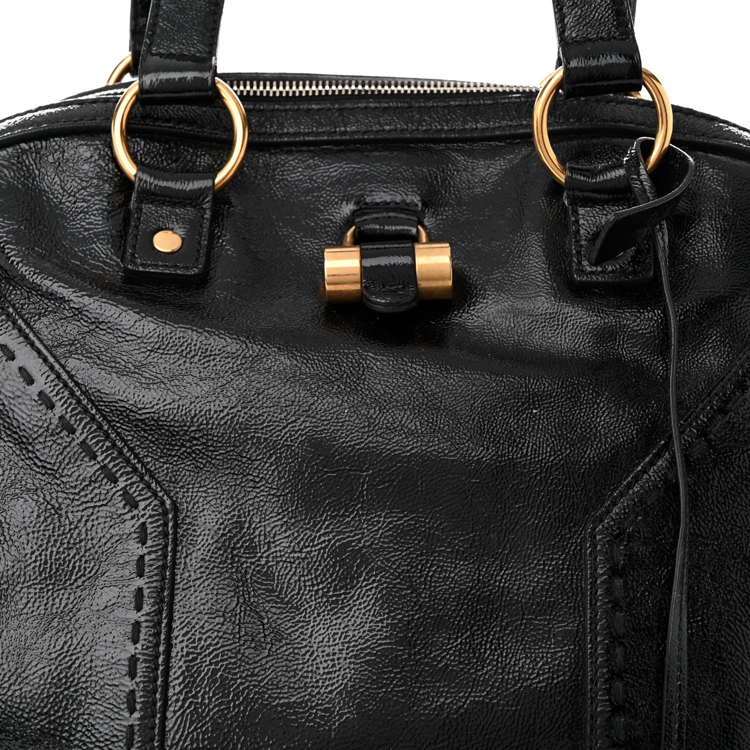 Saint Laurent Patent Oversized MUSE Black 8 of 13