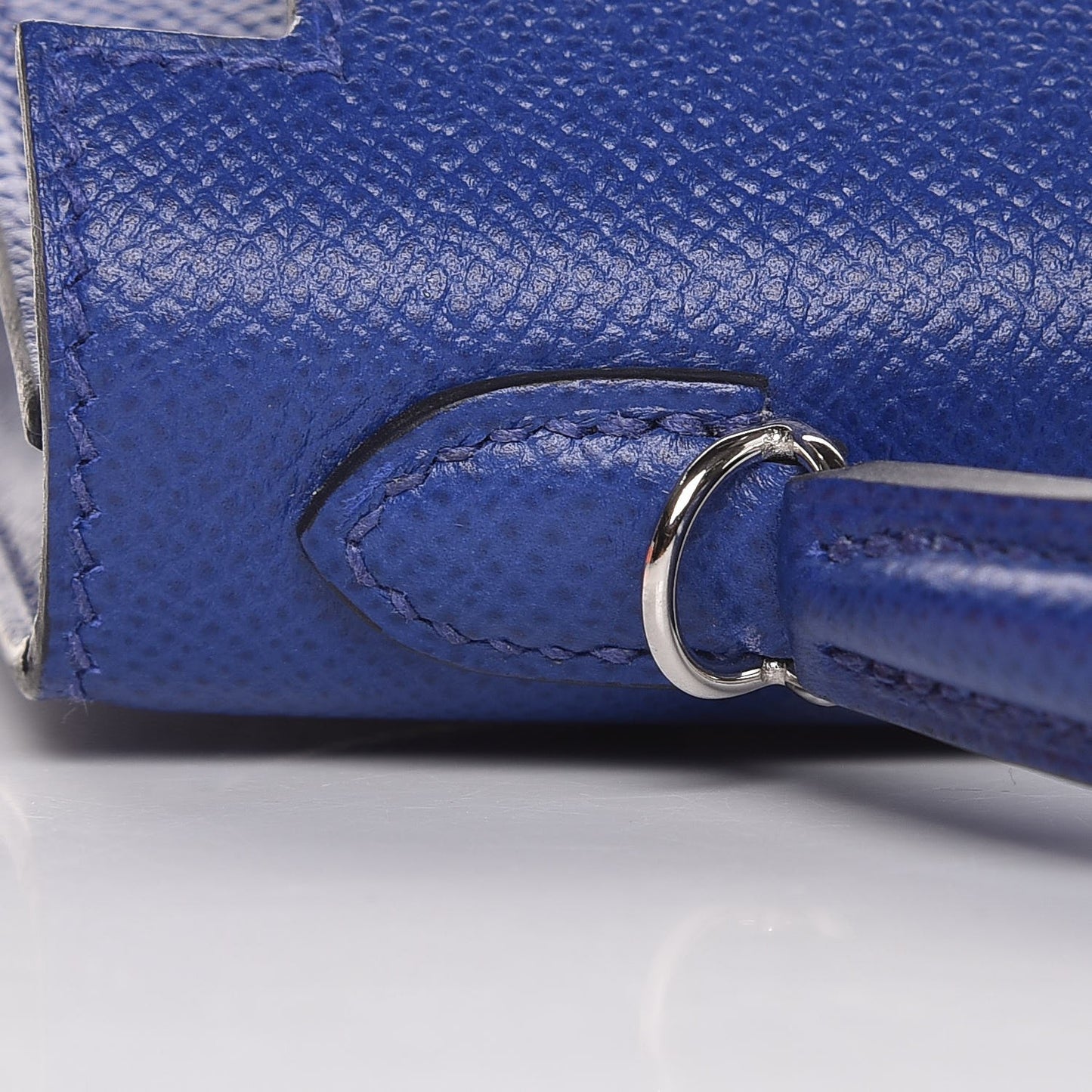 Epsom Mini Kelly Sellier 20 Bleu Electrique