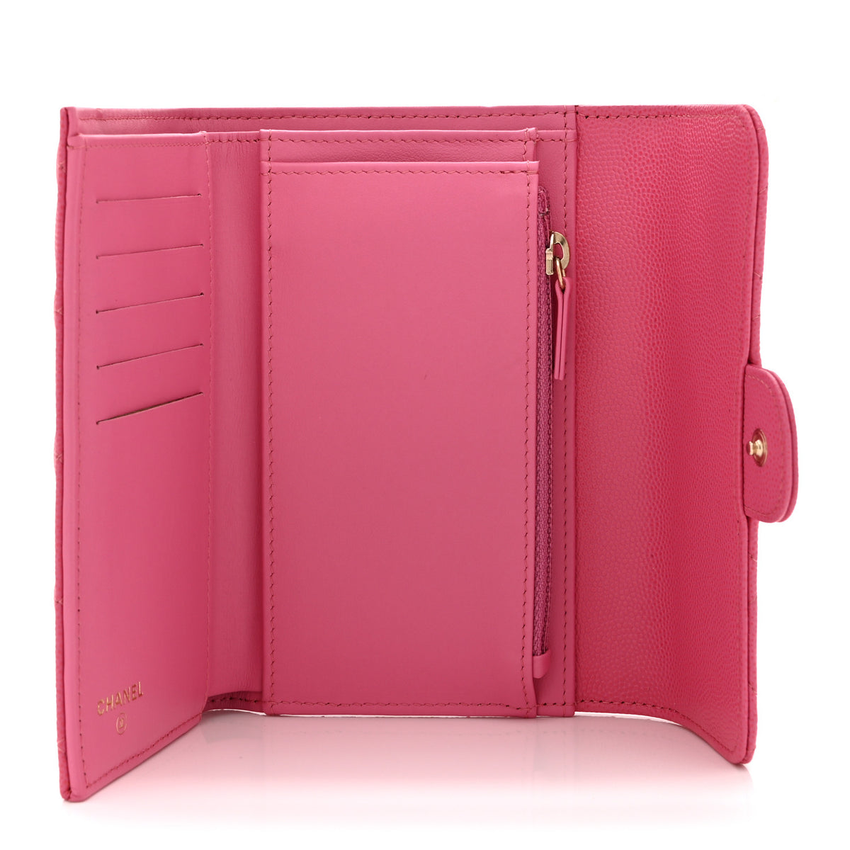 Chanel Caviar Quilted Medium Flap Wallet Pink 5 of 12