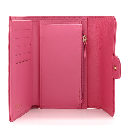 Chanel Caviar Quilted Medium Flap Wallet Pink 5 of 12