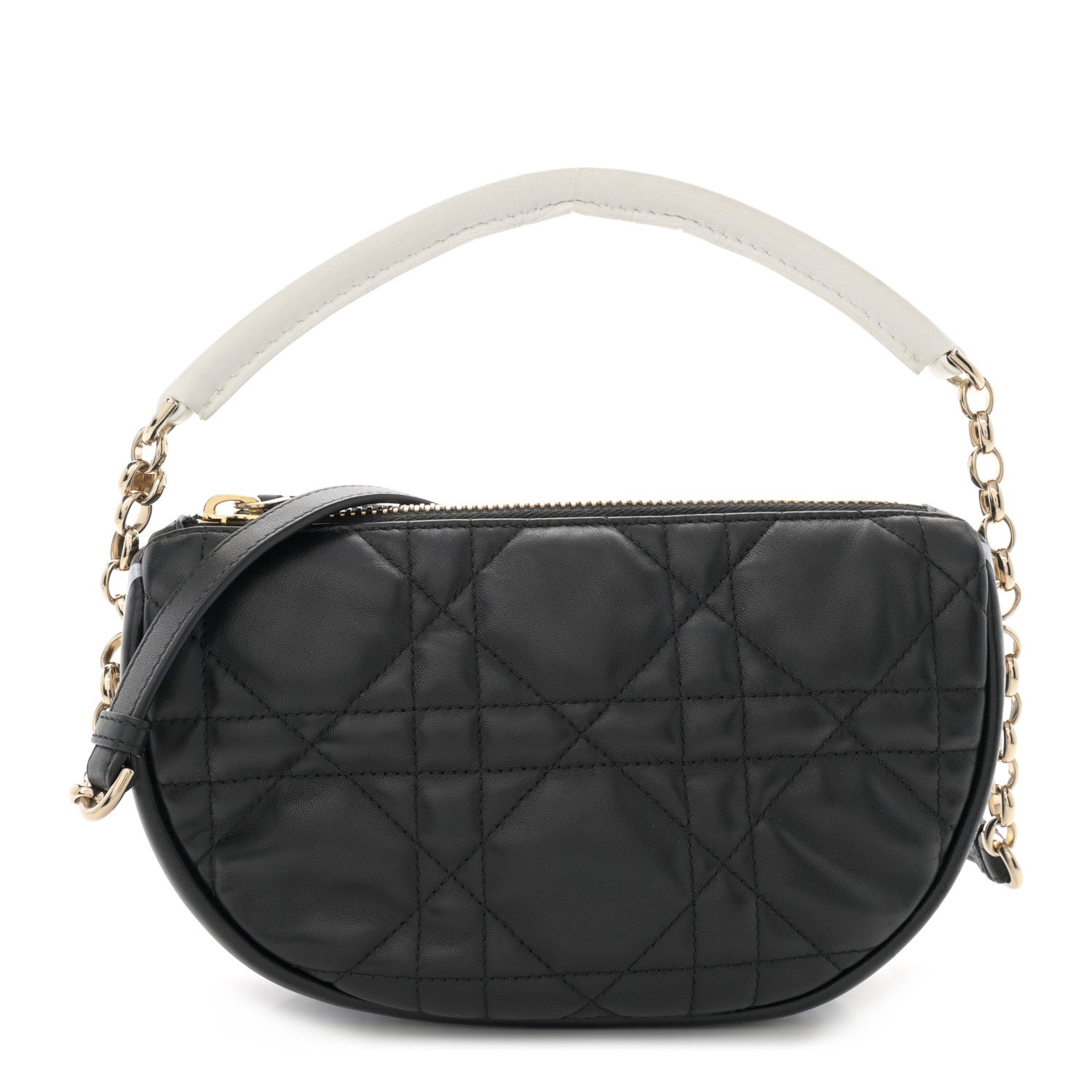 Christian Dior Lambskin Cannage Small Dior Vibe Hobo Bag Black 1 of 10