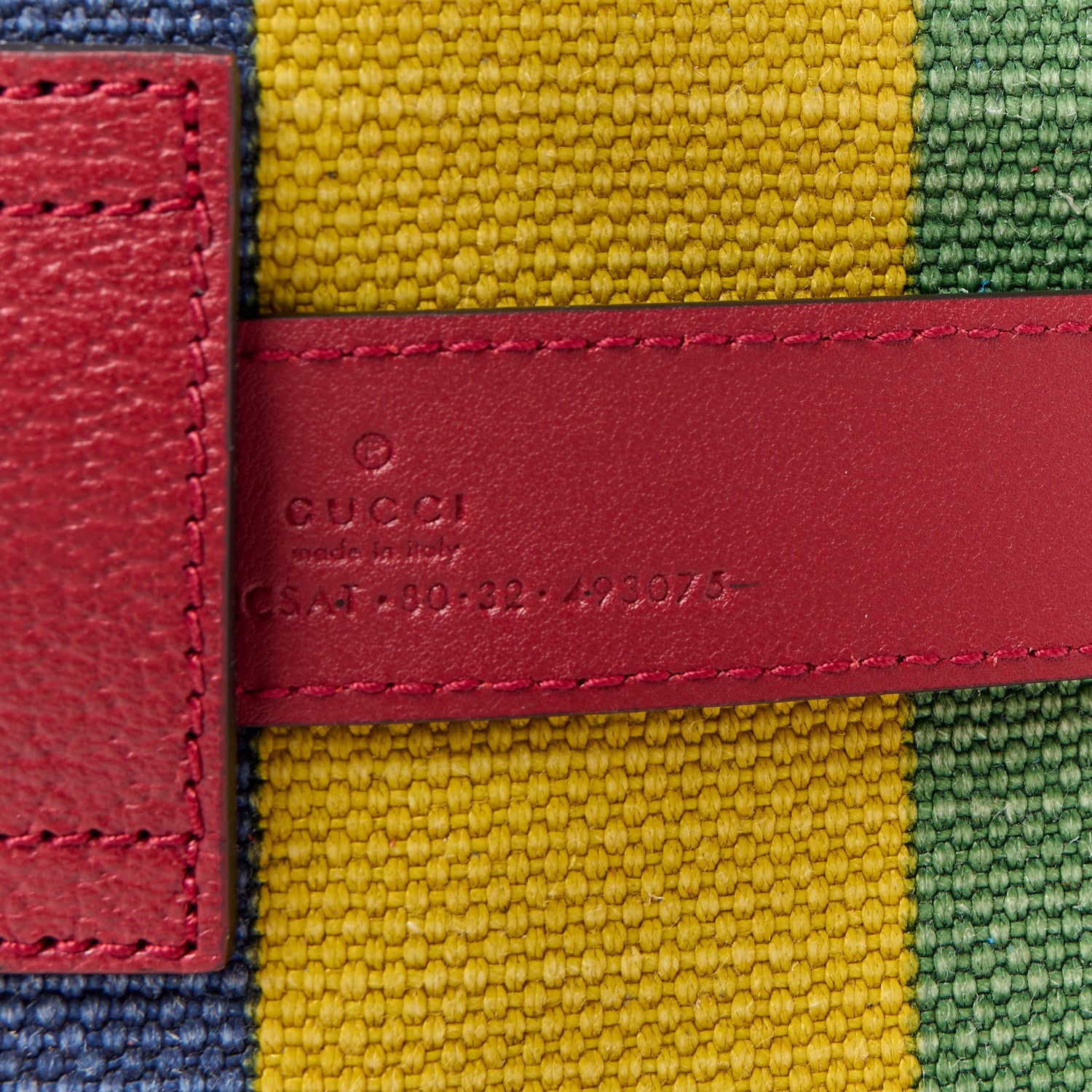 Gucci Canvas Marley Stripe Script Logo Gucci Belt Bag 80 32 Multicolor 14 of 16