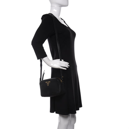 Prada Vitello Daino Camera Crossbody Black 2 of 9