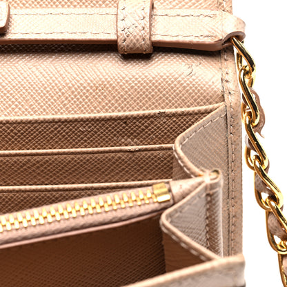 Prada Saffiano Metal Oro Chain Wallet Cammeo 12 of 12