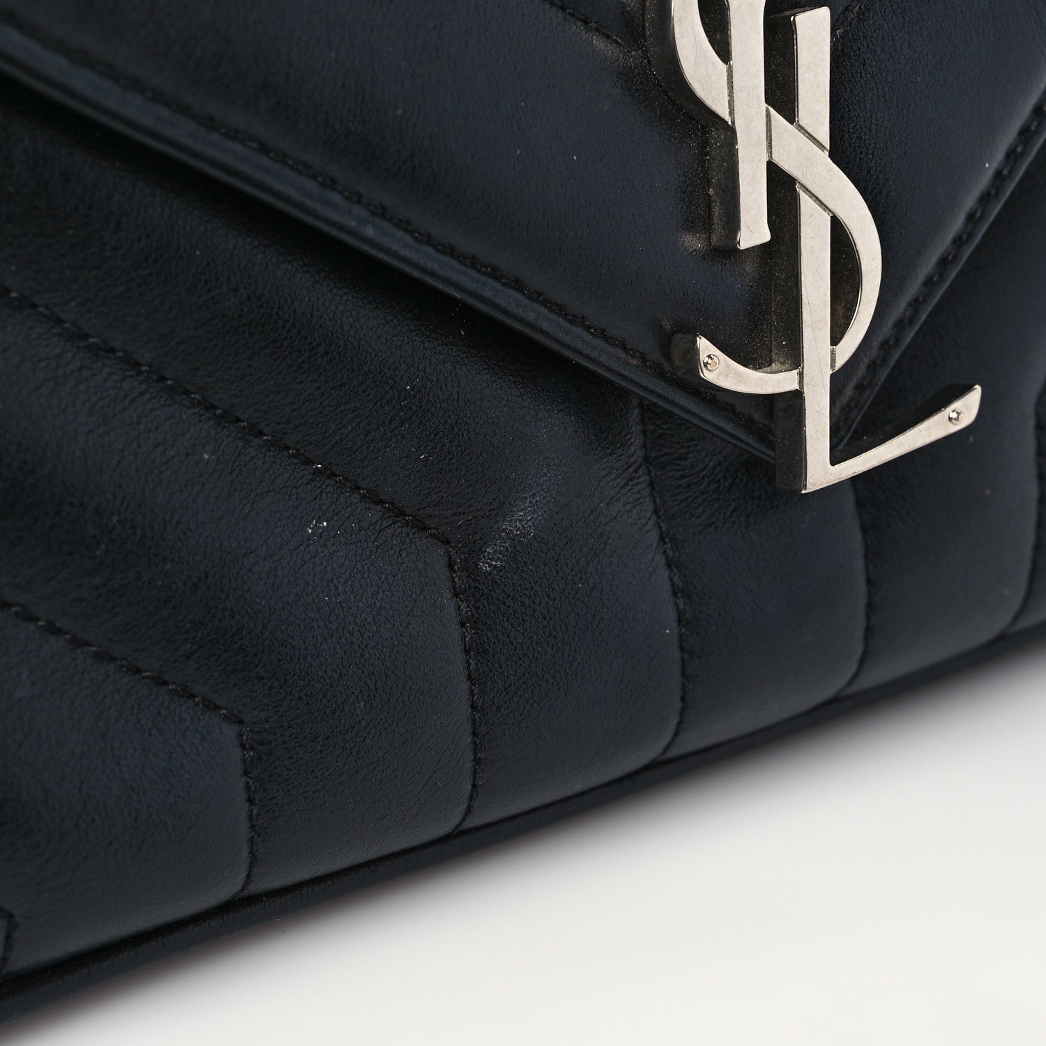 Saint Laurent Calfskin Y Quilted Monogram Loulou Shoulder Bag Black 12 of 12