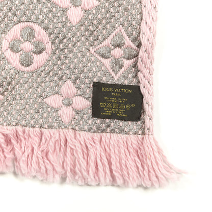Louis Vuitton Wool Silk Logomania Shine Scarf Pink 3 of 3