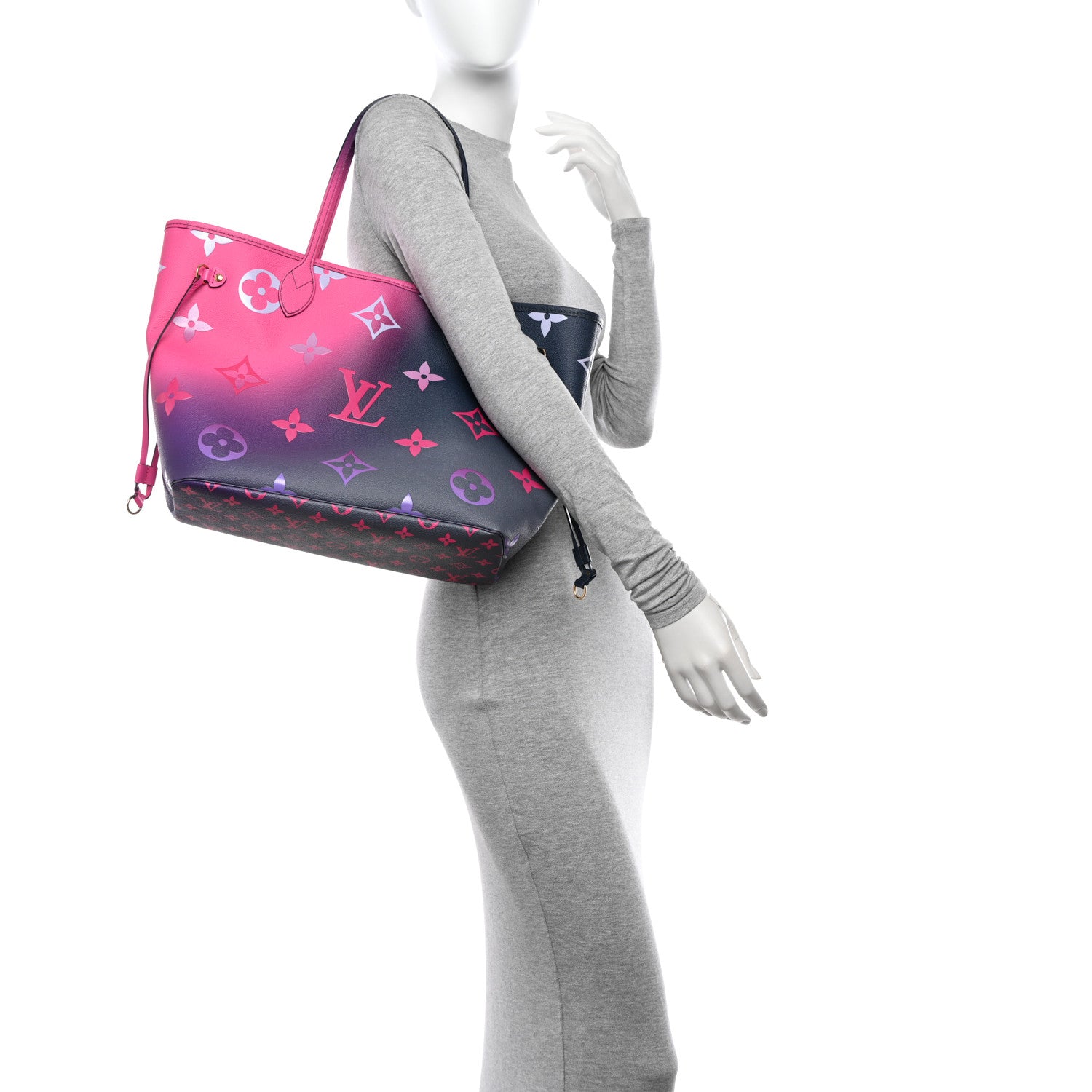 Louis Vuitton Monogram Giant Spring In The City Neverfull MM Midnight Fuchsia 2 of 13