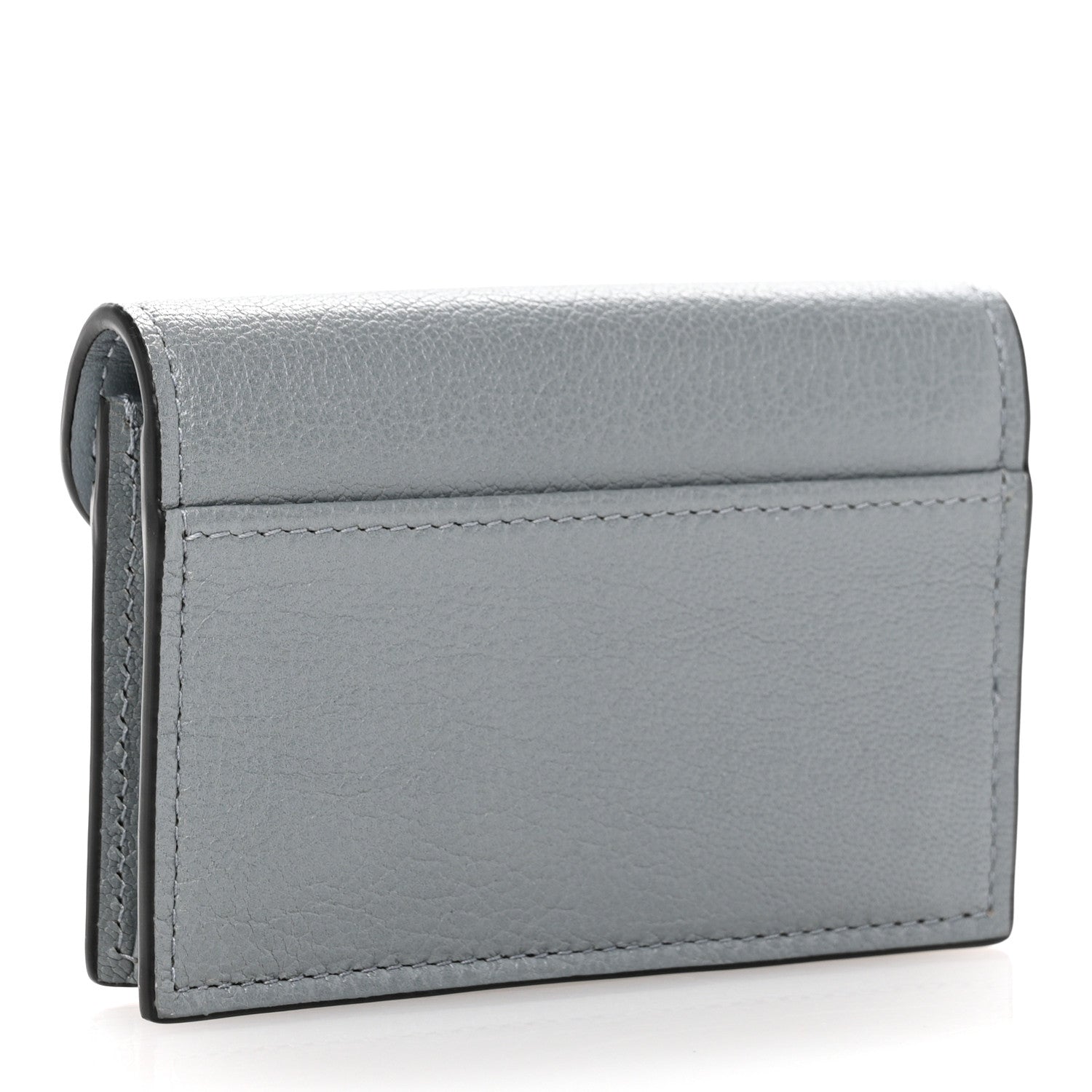 Christian Dior Goatskin Saddle Card Holder Sky Blue 3 of 9