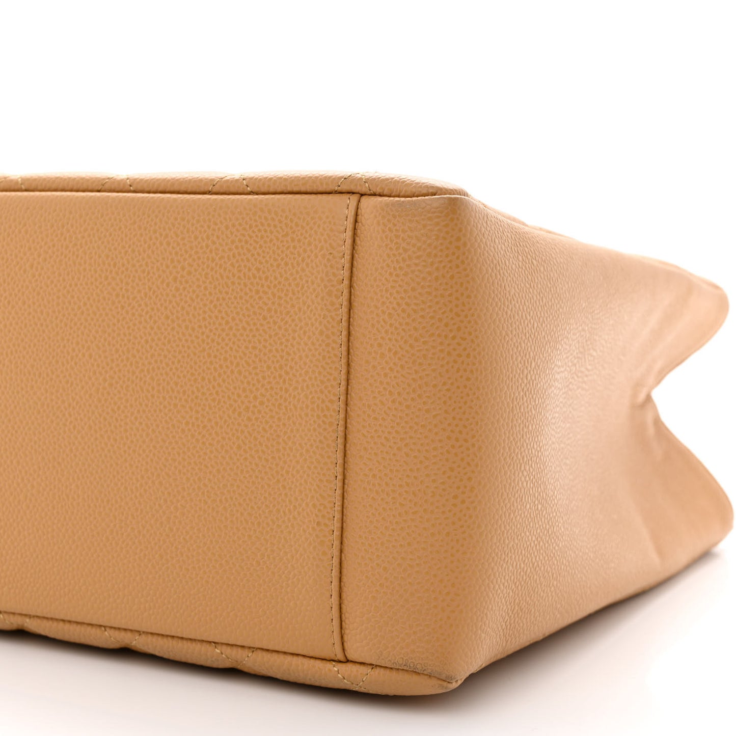 Caviar Quilted Grand Shopping Tote GST Dark Beige