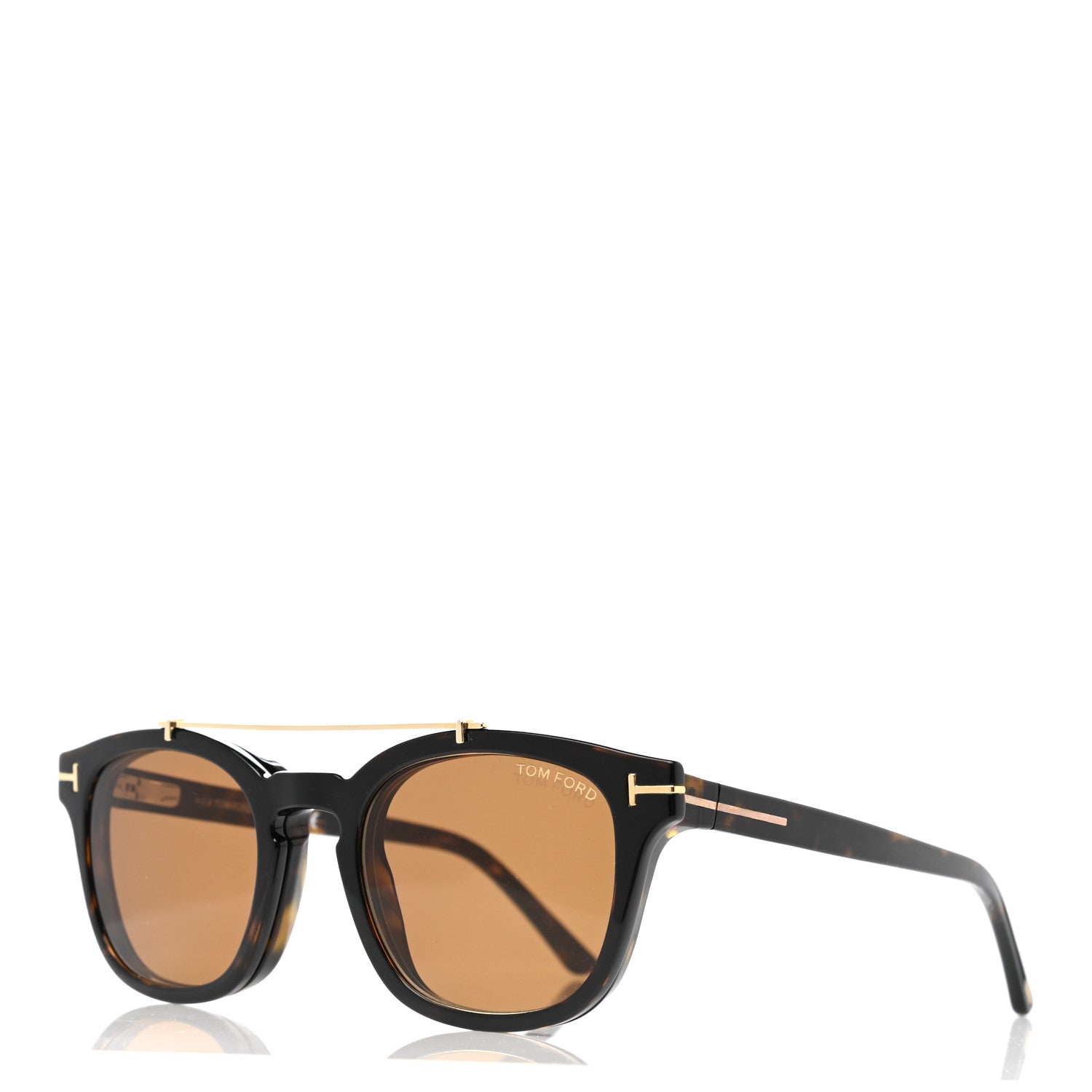 Tom Ford Clip On Sunglasses TF5532 Tortoise 1 of 9