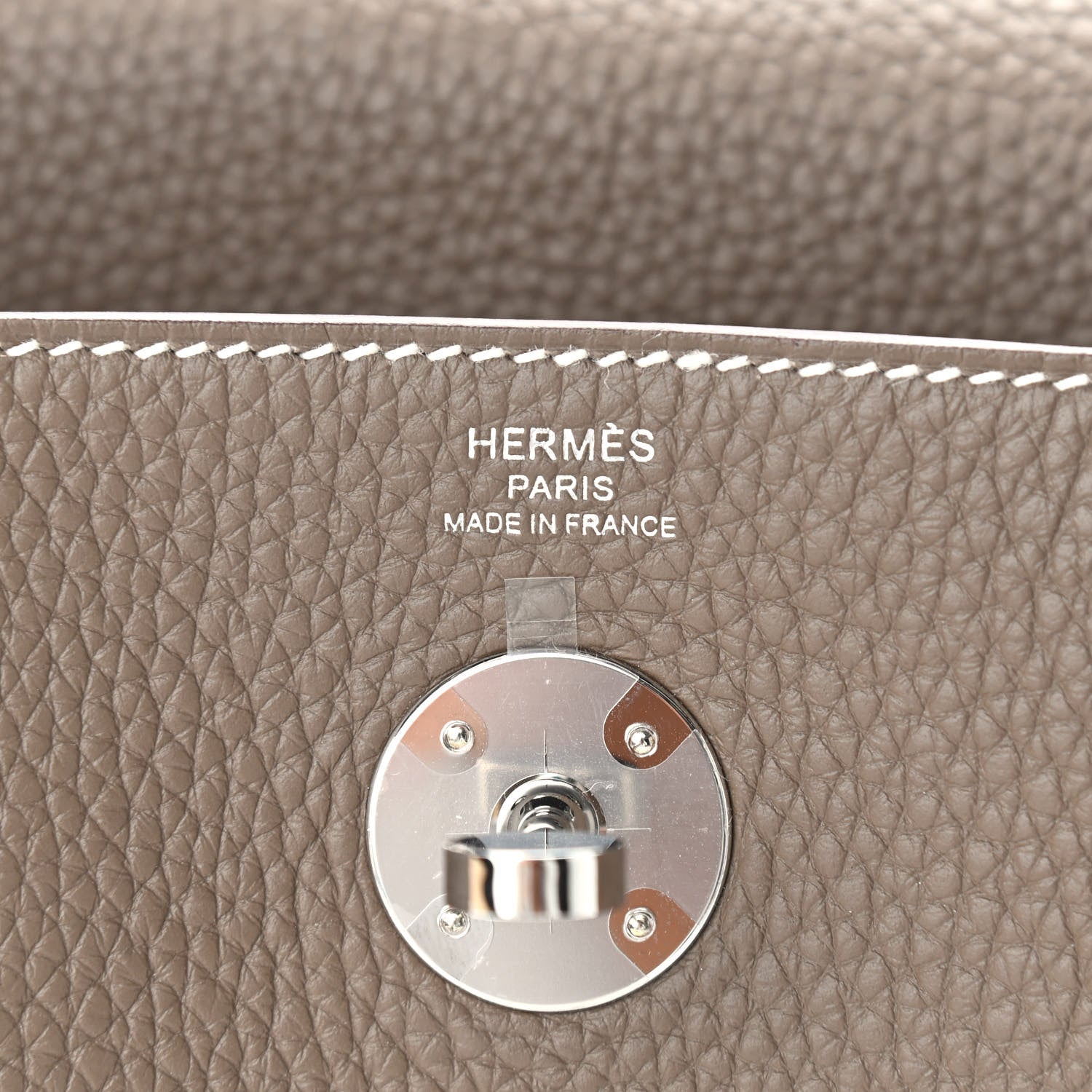 Hermes Taurillon Clemence Lindy 26 Etoupe 6 of 9