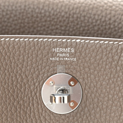 Hermes Taurillon Clemence Lindy 26 Etoupe 6 of 9