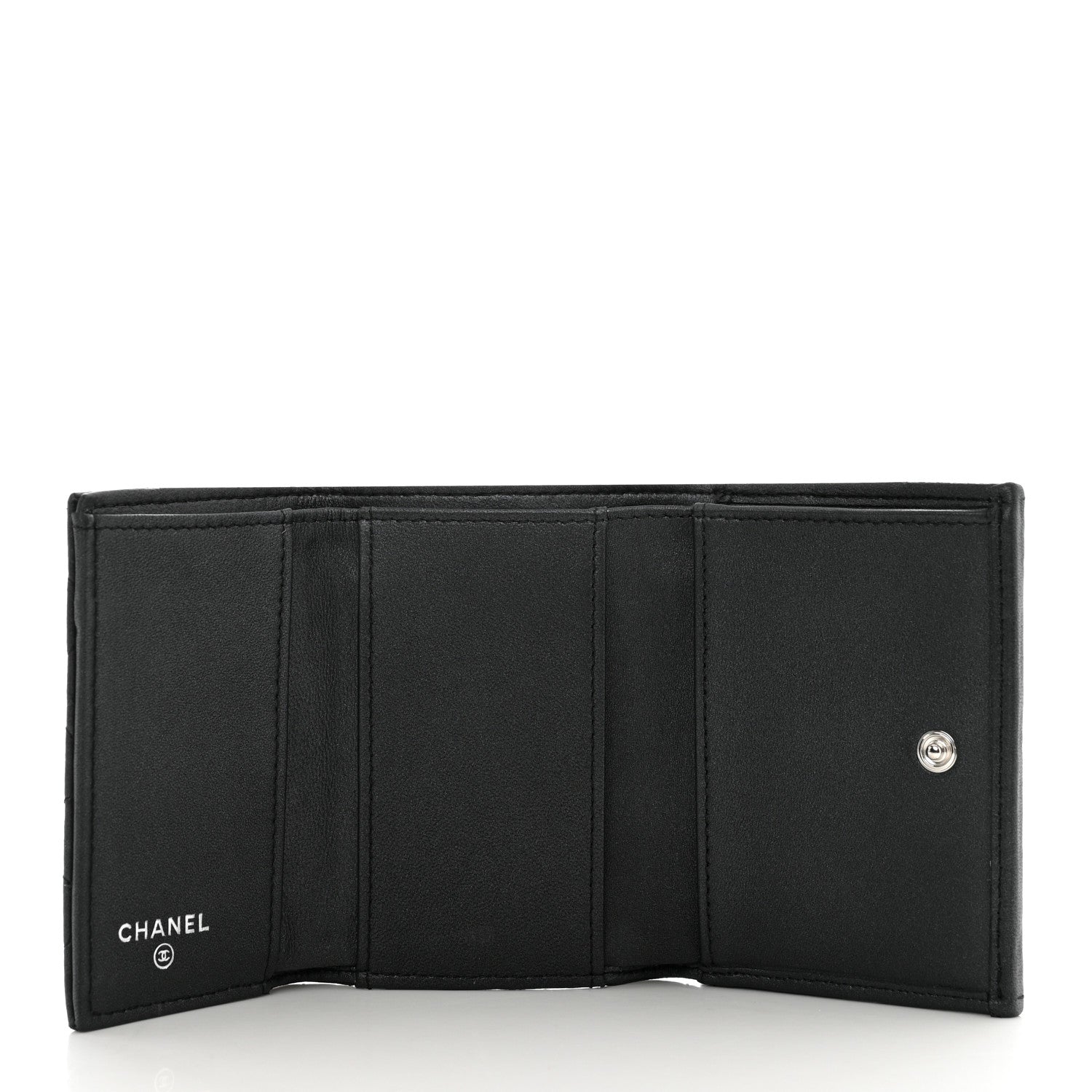 Chanel Lambskin Quilted Double Flap Wallet So Black 5 of 8