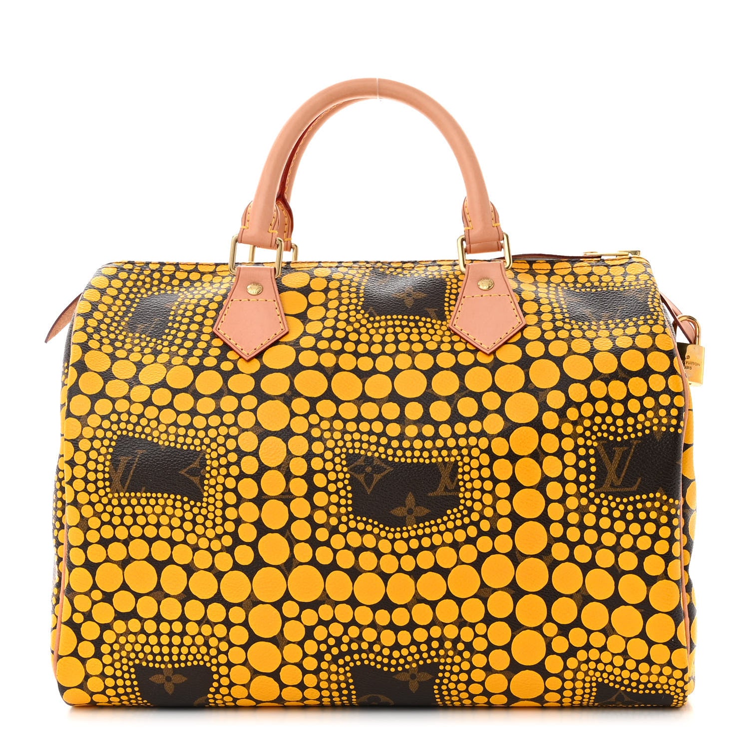 Louis Vuitton Monogram Kusama Town Speedy 30 Yellow 1 of 11