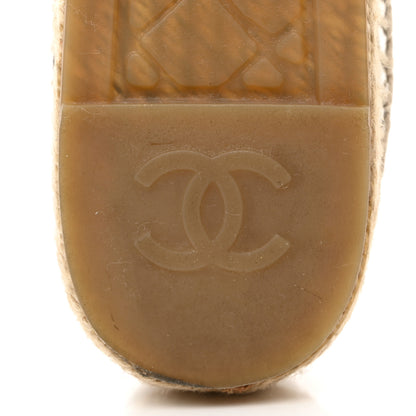 Chanel Laminated Goatskin CC Espadrilles 39 Silver 8 of 9