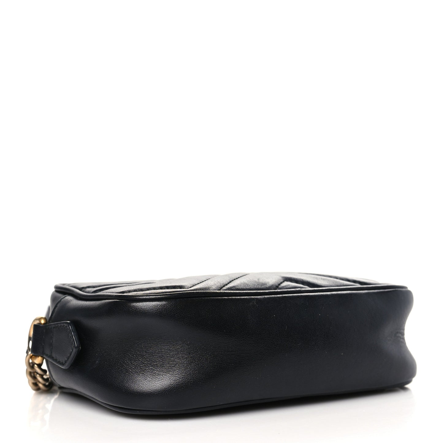 Calfskin Matelasse Mini GG Marmont Chain Shoulder Bag Black