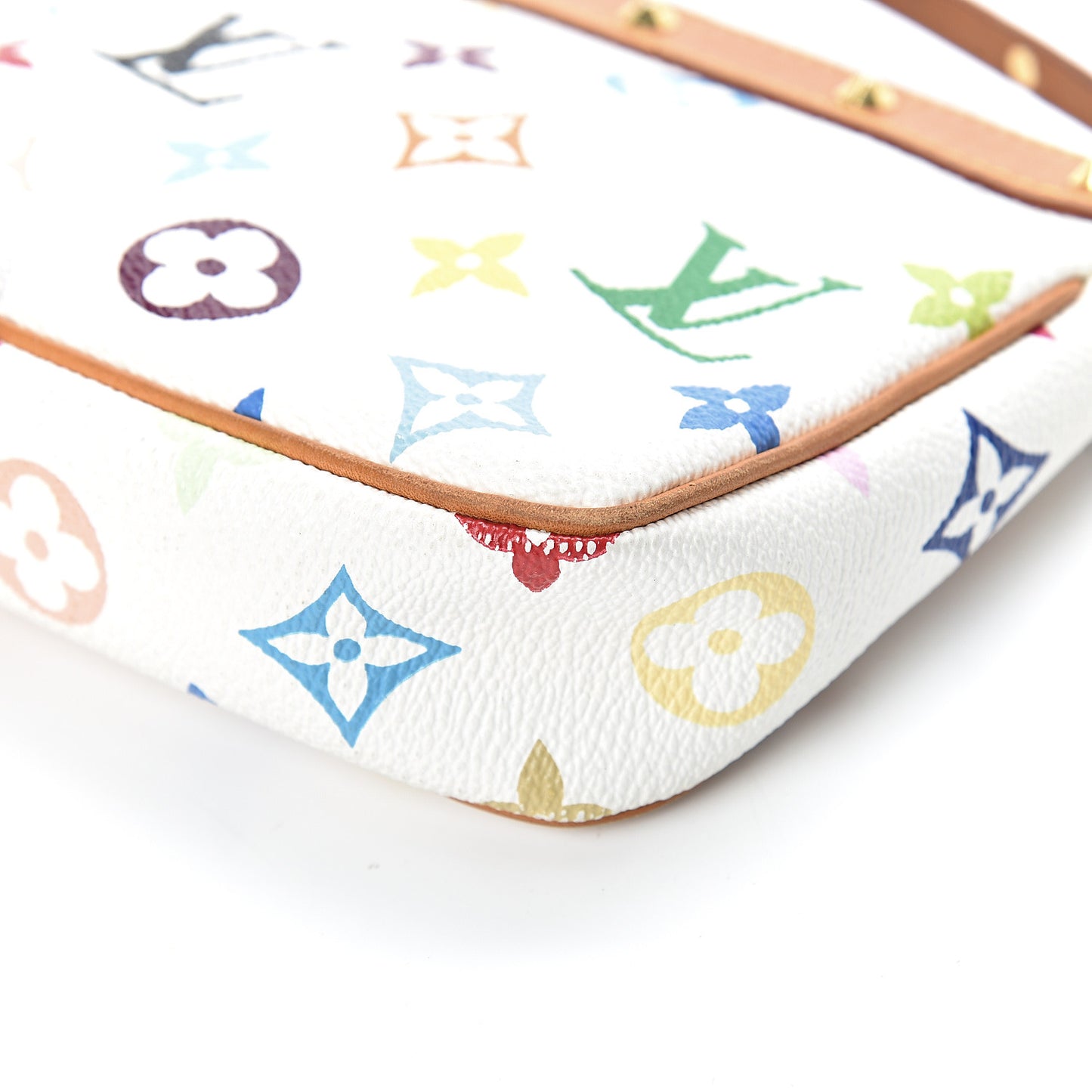 Monogram Multicolor Pochette Accessories White