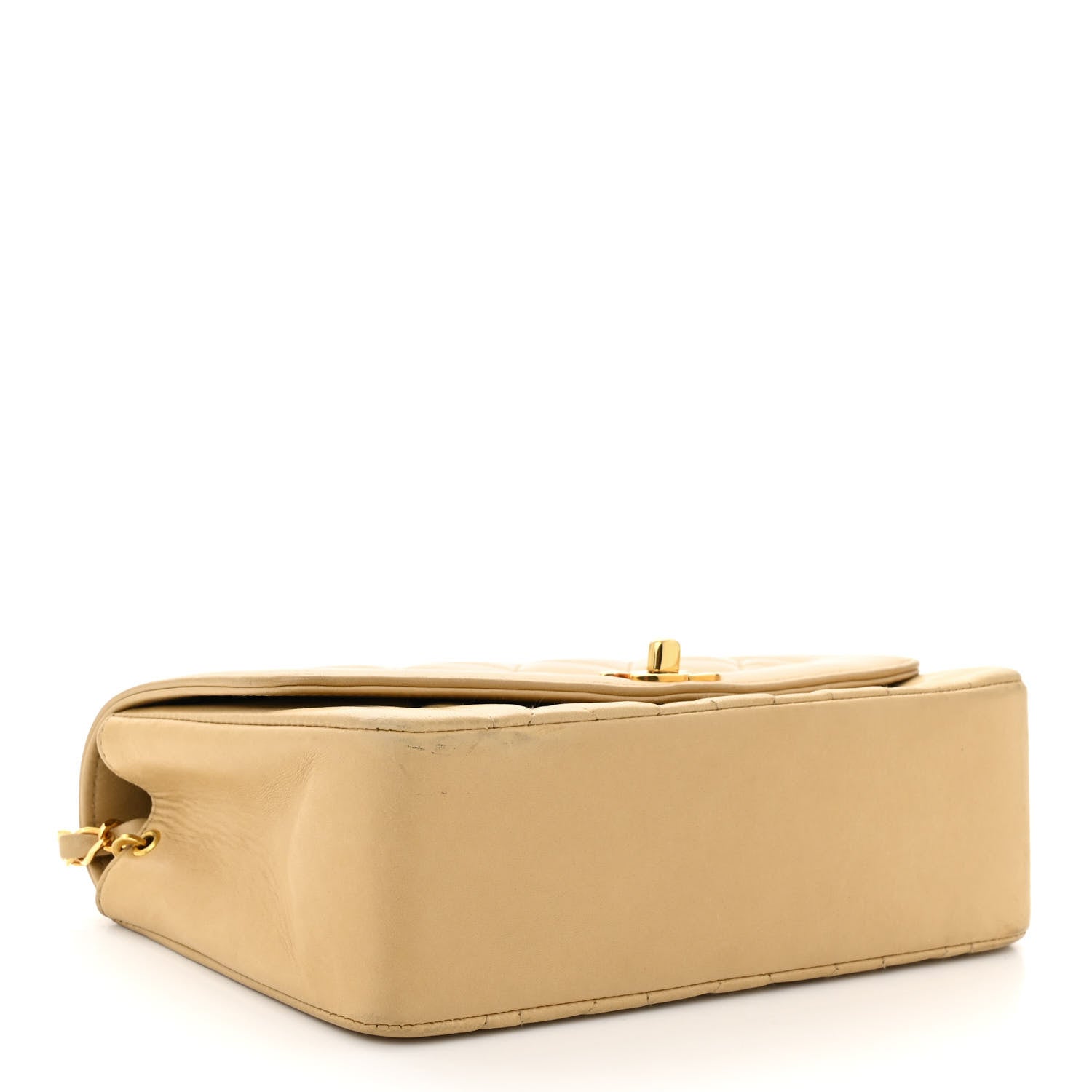 Chanel Lambskin Quilted Small Single Flap Beige 4 of 12
