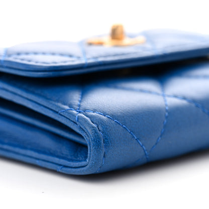 Chanel Lambskin Quilted Pearl Crush Clutch With Chain Blue 10 of 13