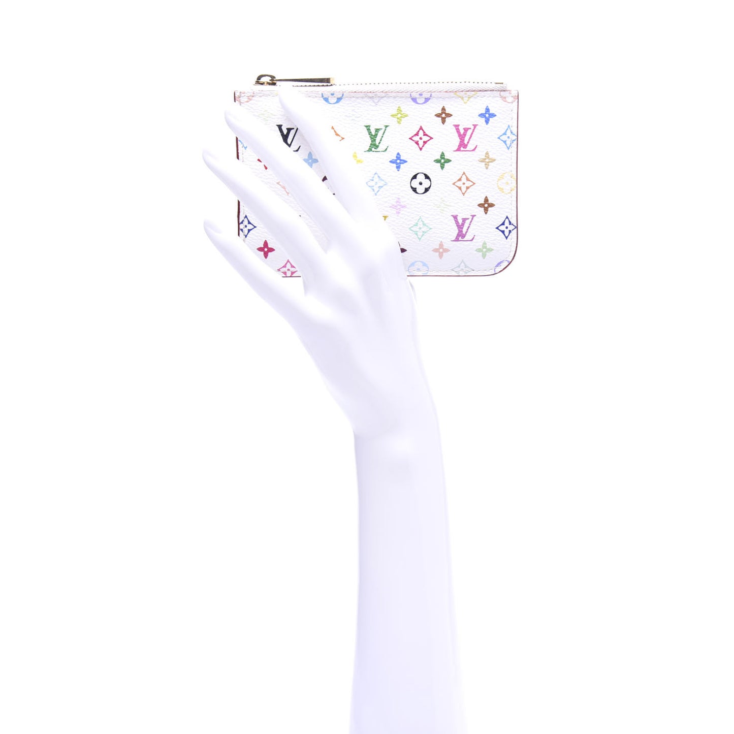 Monogram Multicolor Key Pouch White Litchi