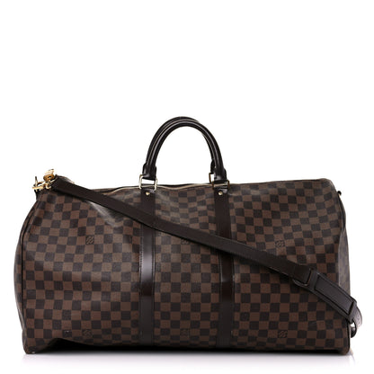 Louis Vuitton Damier Ebene Keepall Bandouliere 55 1 of 23