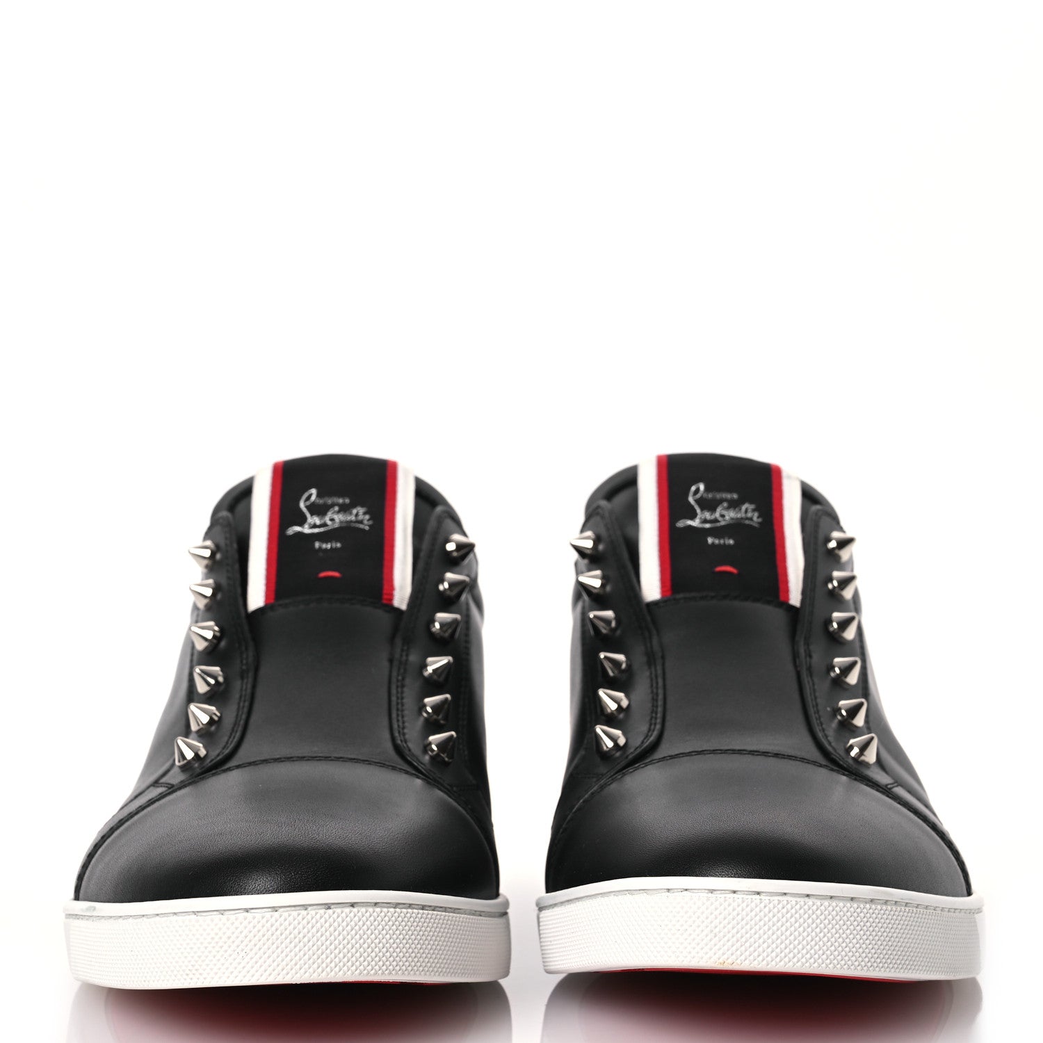 Christian Louboutin Calfskin Mens Fique A Vontade Flat Sneakers 46 Black 2 of 11