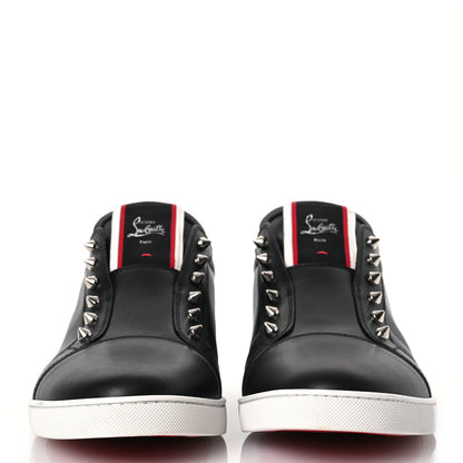 Christian Louboutin Calfskin Mens Fique A Vontade Flat Sneakers 46 Black 2 of 11