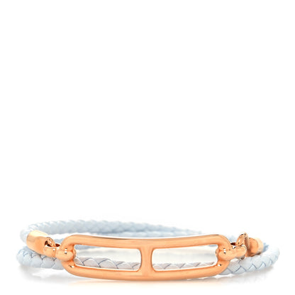 Hermes Swift Roulis Double Tour Bracelet T3 Bleu Brume 1 of 4
