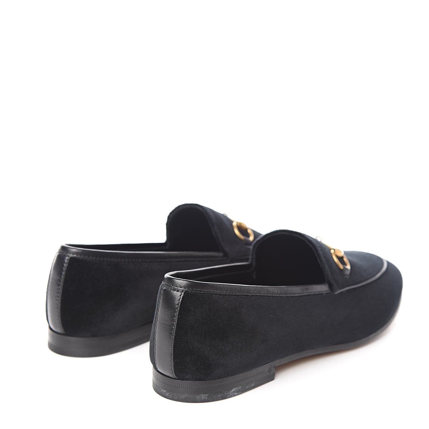 Gucci Velvet Horsebit Womens Jordaan Loafers 38.5 Black 4 of 9