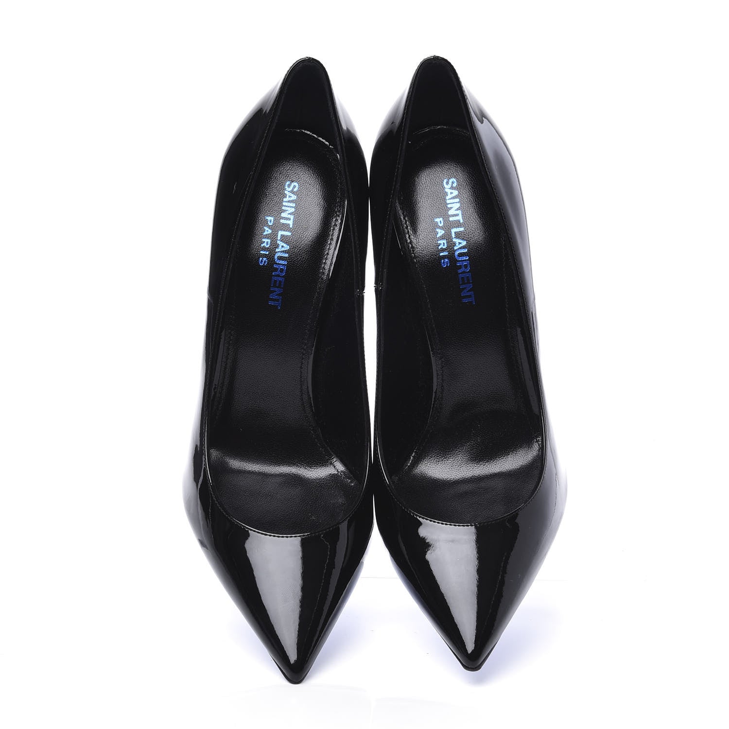 Saint Laurent Patent Opyum 110 Pumps 37 Black Blue 5 of 10
