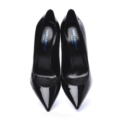 Saint Laurent Patent Opyum 110 Pumps 37 Black Blue 5 of 10