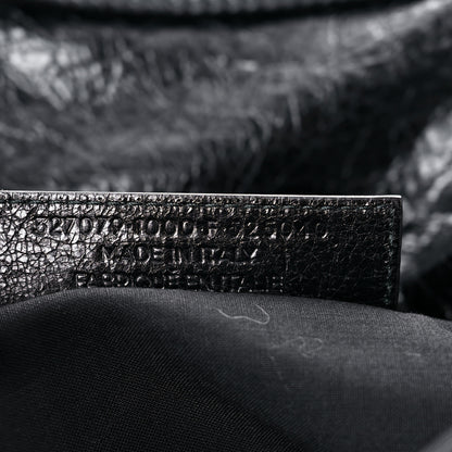 Balenciaga Agneau Giant 12 Silver Hardware Envelope Strap Clutch Black 6 of 11