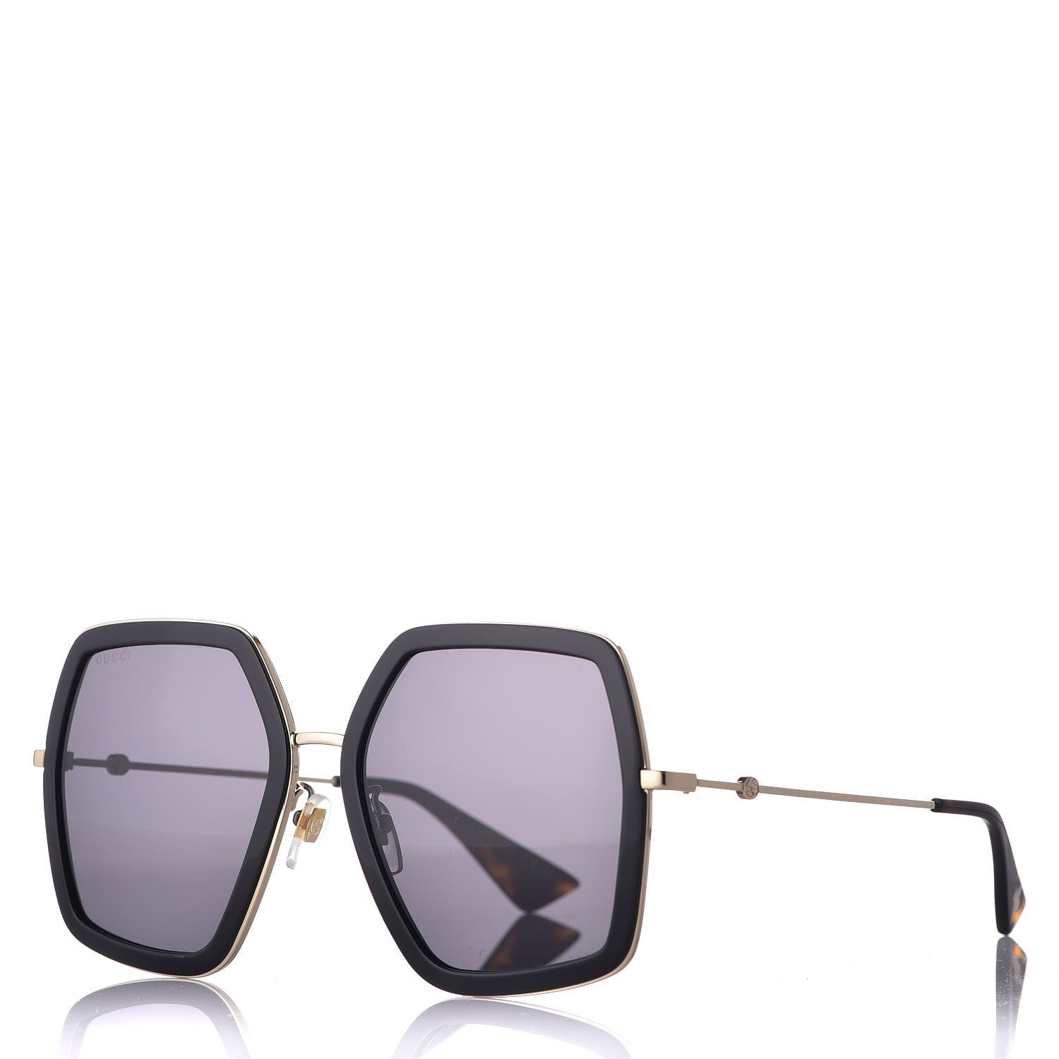 Gucci Acetate Oversize Square Frame GG0106S Sunglasses Black 1 of 7