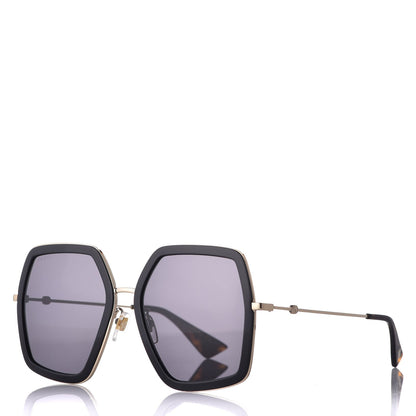 Gucci Acetate Oversize Square Frame GG0106S Sunglasses Black 1 of 7