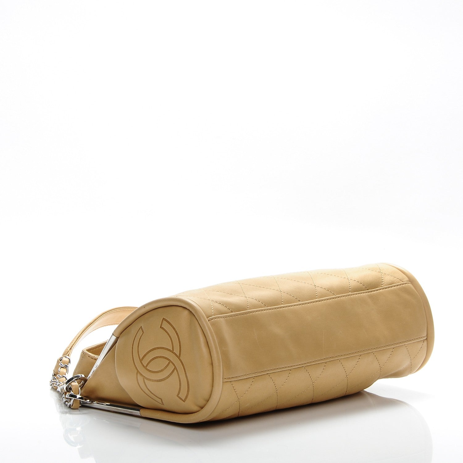 Chanel Lambskin Stitched Medium Ultimate Soft Tote Beige 4 of 7