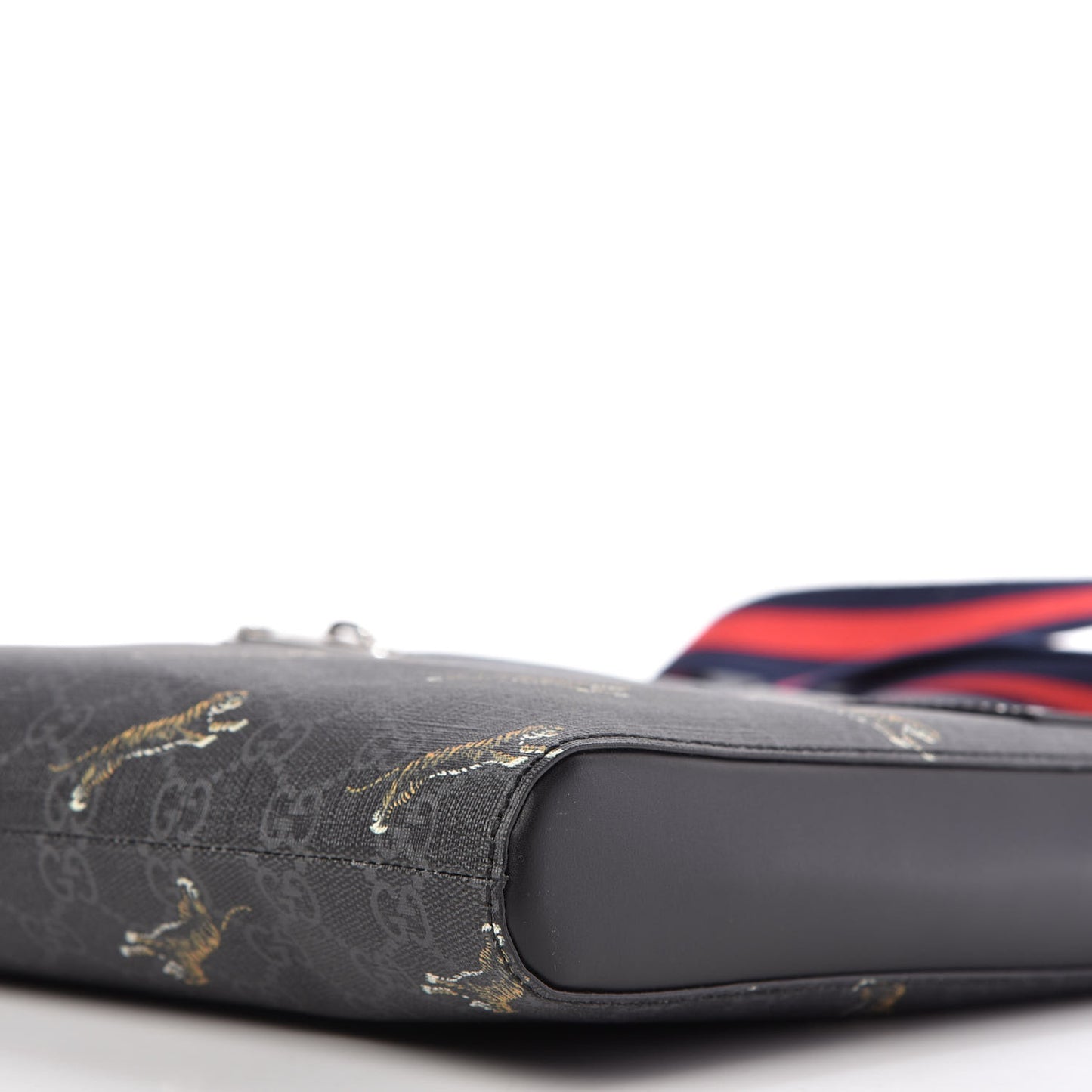 GG Supreme Monogram Tigers Web Messenger Bag Black Multicolor