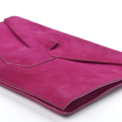Saint Laurent Suede Y Envelope Clutch Fuchsia 6 of 10