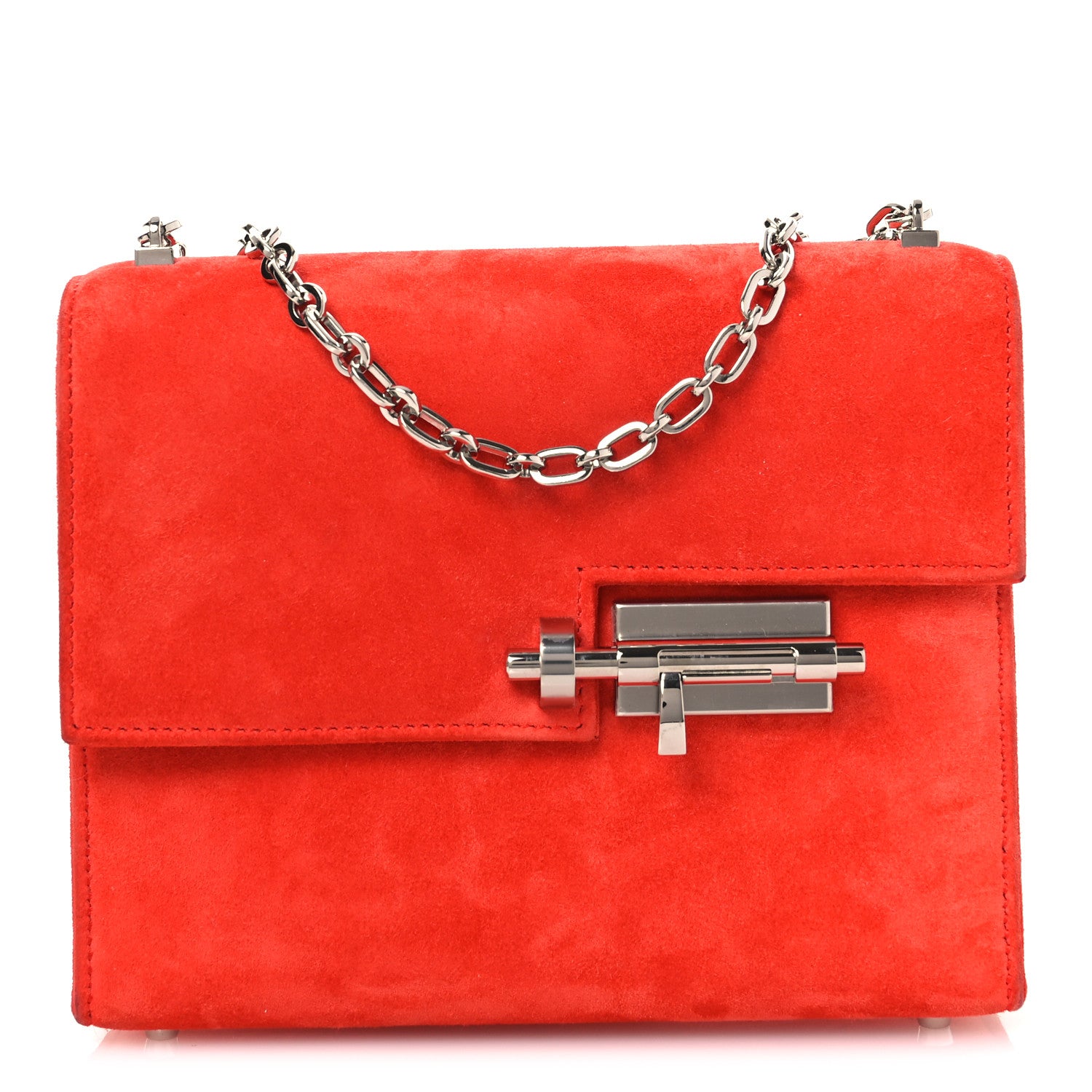 Hermes Veau Doblis Mini Verrou Chaine Bag Capucine 1 of 12