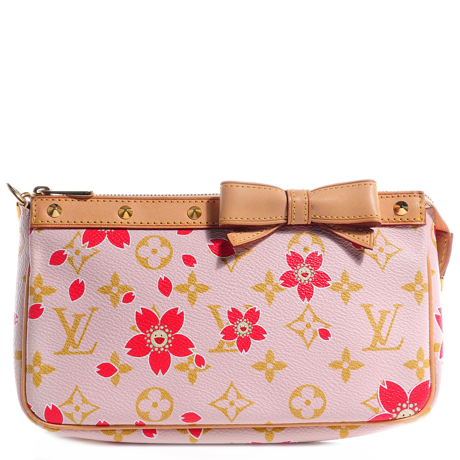 Louis Vuitton Monogram Cherry Blossom Pochette Accessories Red 1 of 8