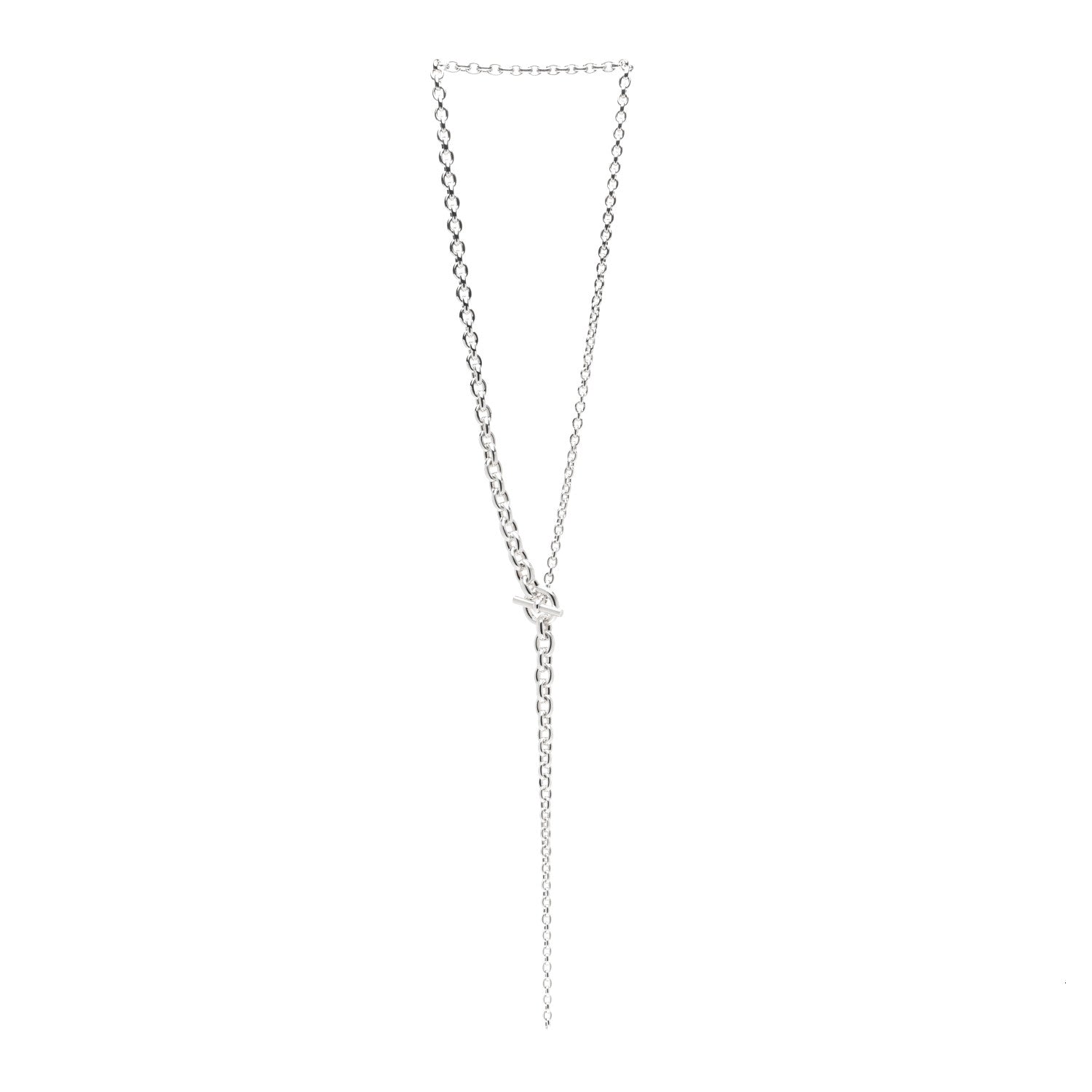Hermes Sterling Silver Crescendo Necklace 3 of 4