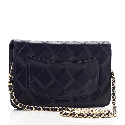 Chanel Lambskin Quilted Wallet On Chain WOC Purple 4 of 13