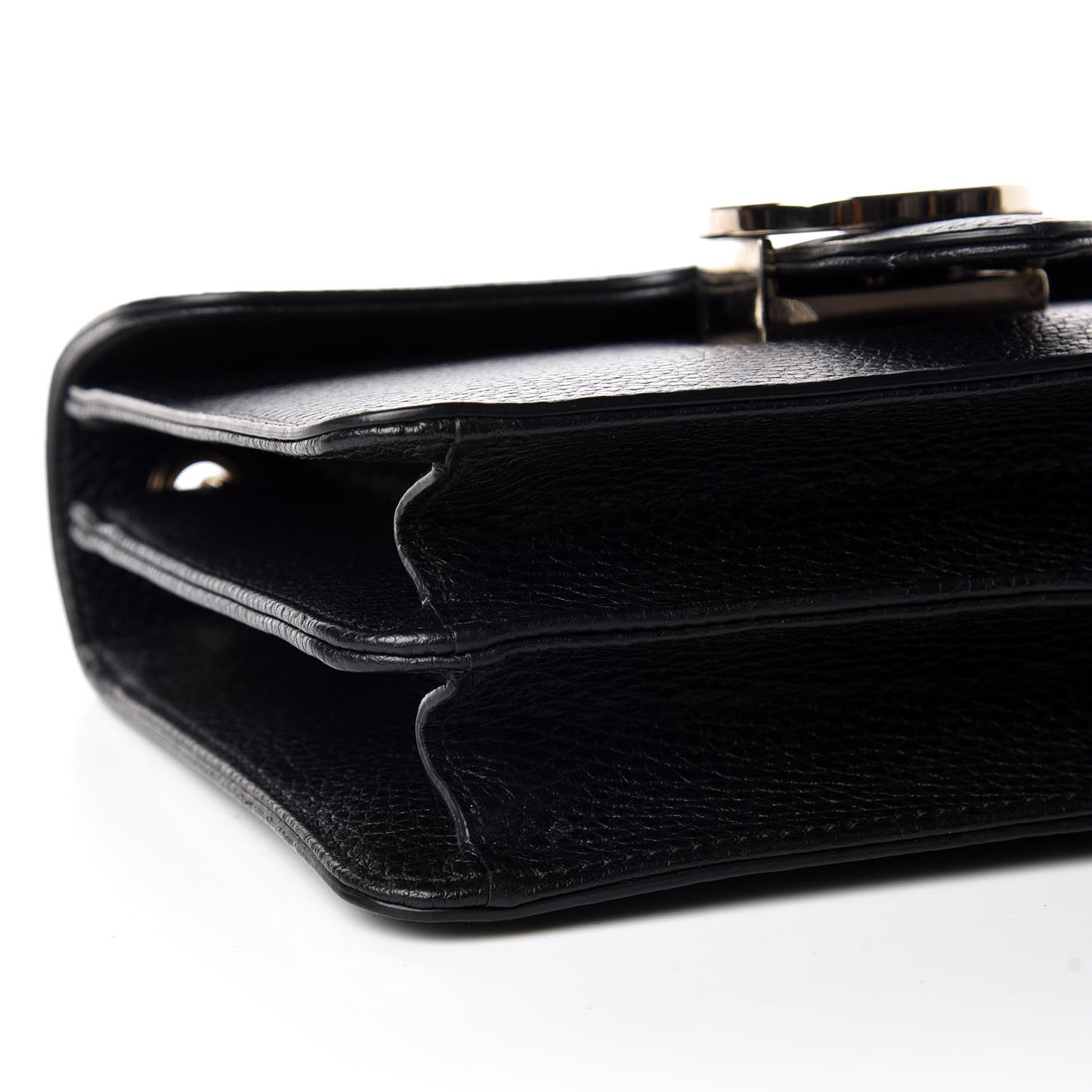 Dollar Calfskin Small Interlocking G Shoulder Bag Black