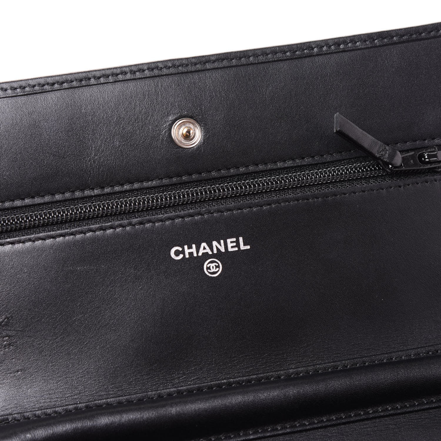Chanel Calfskin Quilted Cambon Wallet On Chain WOC Black 7 of 8