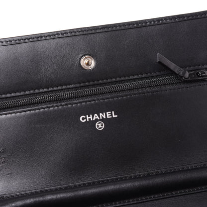 Chanel Calfskin Quilted Cambon Wallet On Chain WOC Black 7 of 8