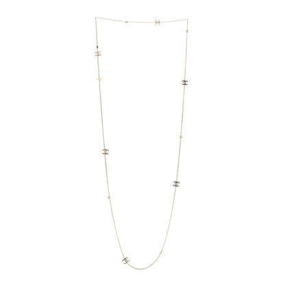 Chanel Stone CC Long Chain Necklace Gold 3 of 3