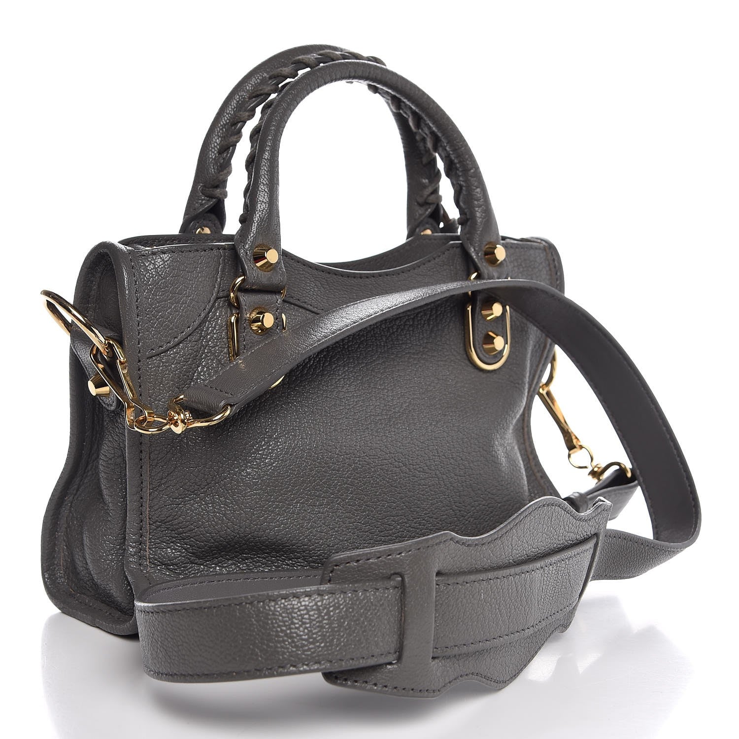 Balenciaga Chevre Gold Metallic Edge Hardware Mini City Gris Acier 3 of 7