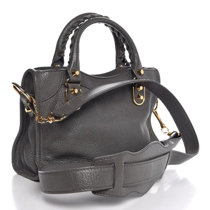 Balenciaga Chevre Gold Metallic Edge Hardware Mini City Gris Acier 3 of 7