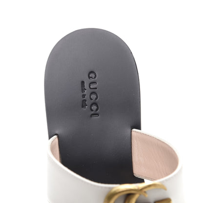 Gucci Calfskin GG Marmont Thong Sandals 37 Mystic White 6 of 7